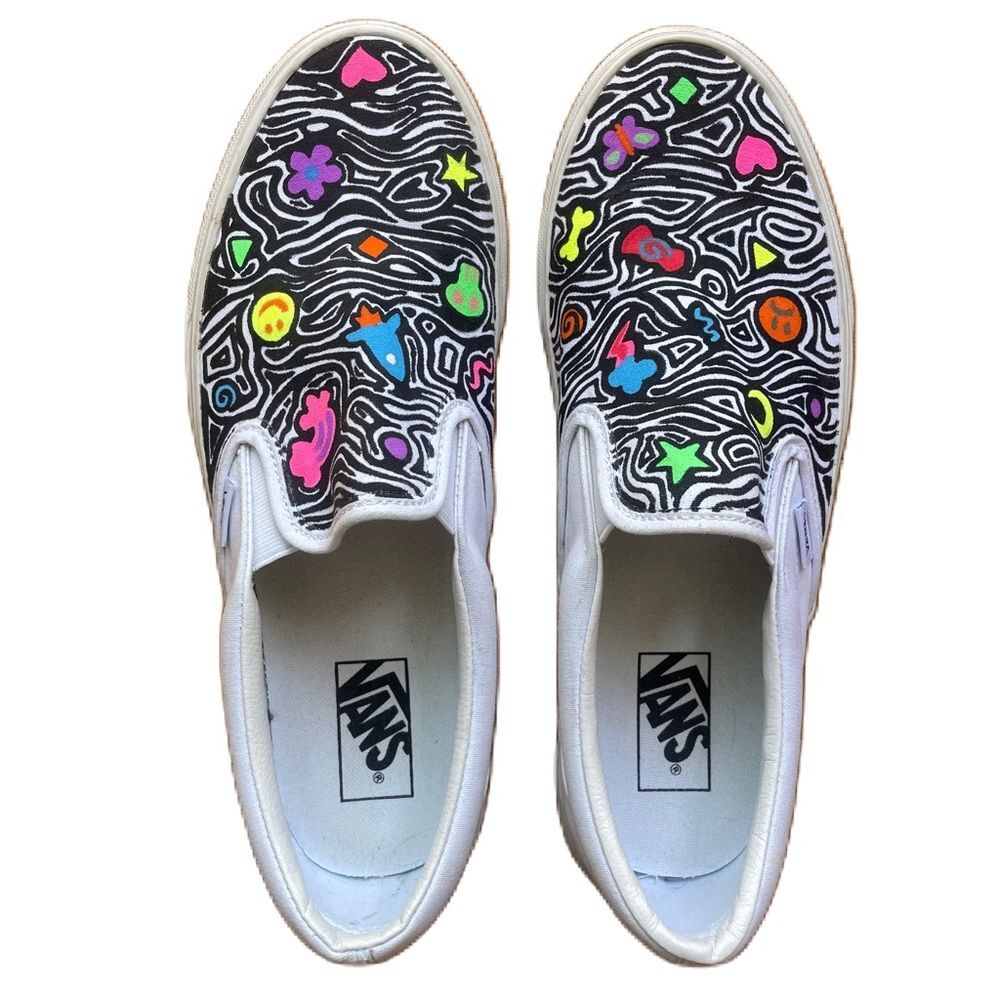 Custom Hand Painted Vans Sneakers–One-of-a-Kind Art Shoes (Men 10.5 | Women 12)